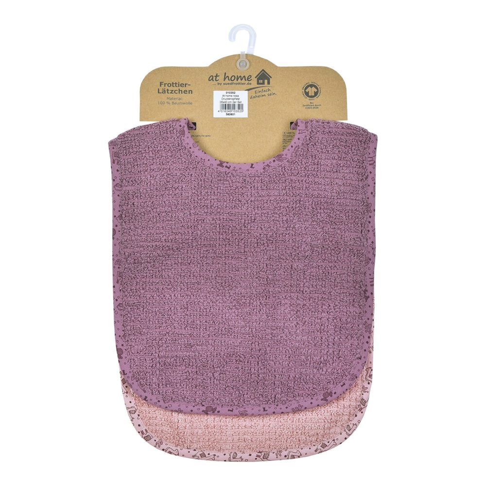 2er-Pack Lätzchen mit Druckknopf 26x40 cm
