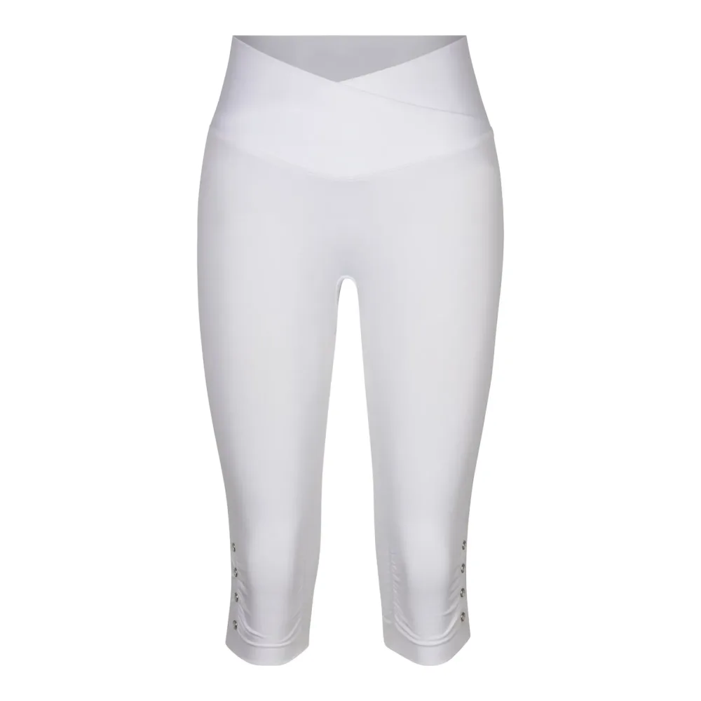 Capri-Leggings ?Diamant-Optik?, Größe: L, weiß