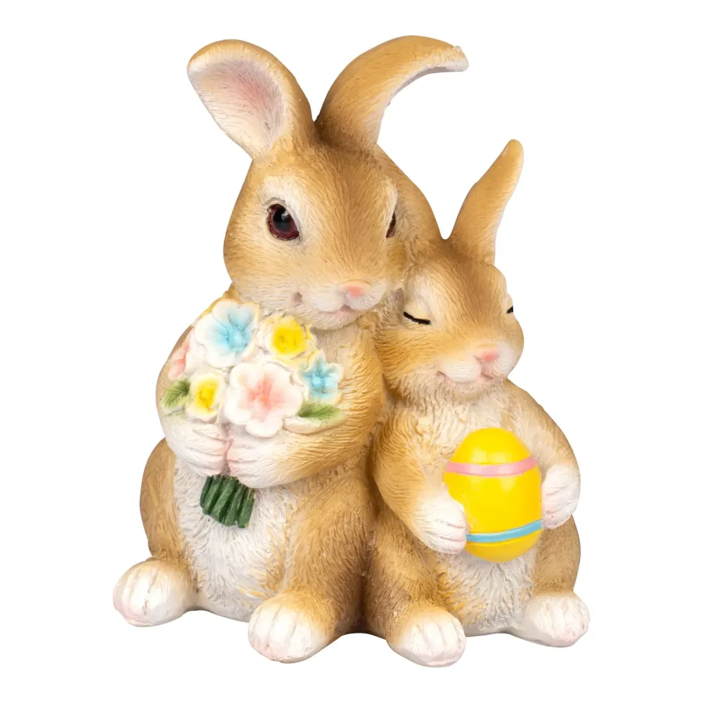 Dekofigur ?Papa-Hase mit Kind?