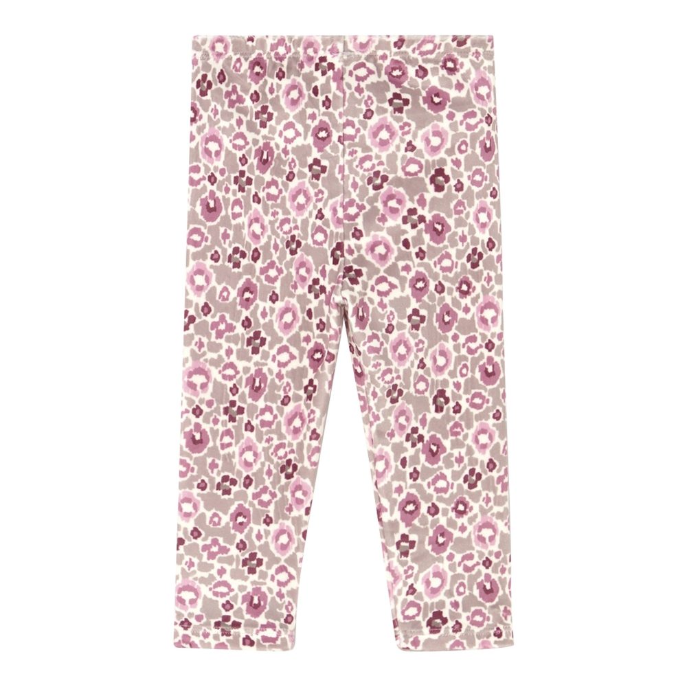3-tlg. Set Shirt langarm, Plüschweste und Leggings Blumen