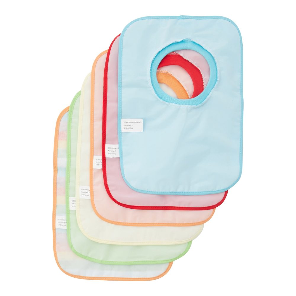 6er-Pack Schlupflätzchen mit Folienrückseite