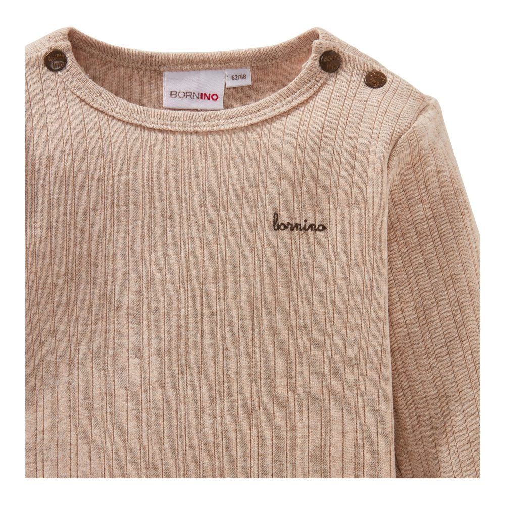 Shirt langarm Rippqualität