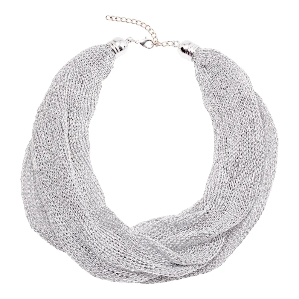 Tuch-Kette, silber