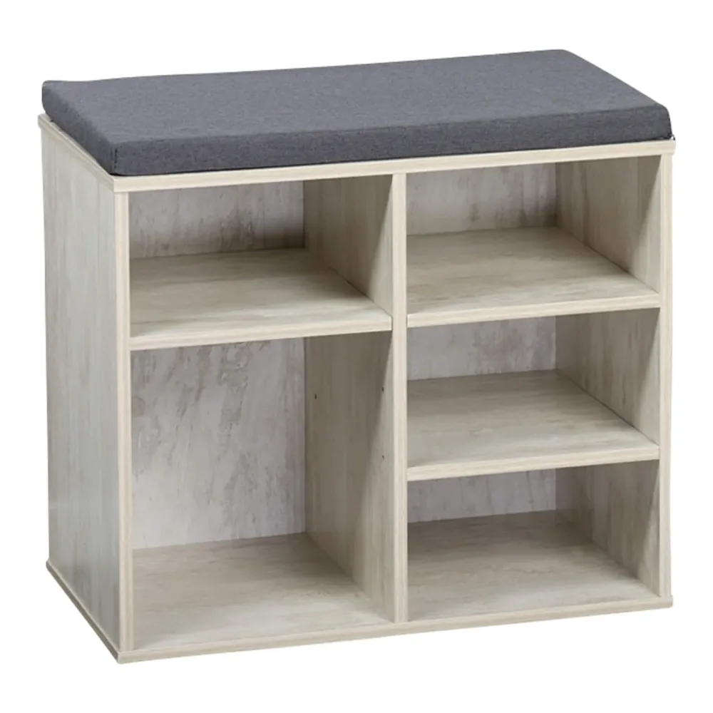 Schuhschrank mit Sitzkissen, 5 Fächer