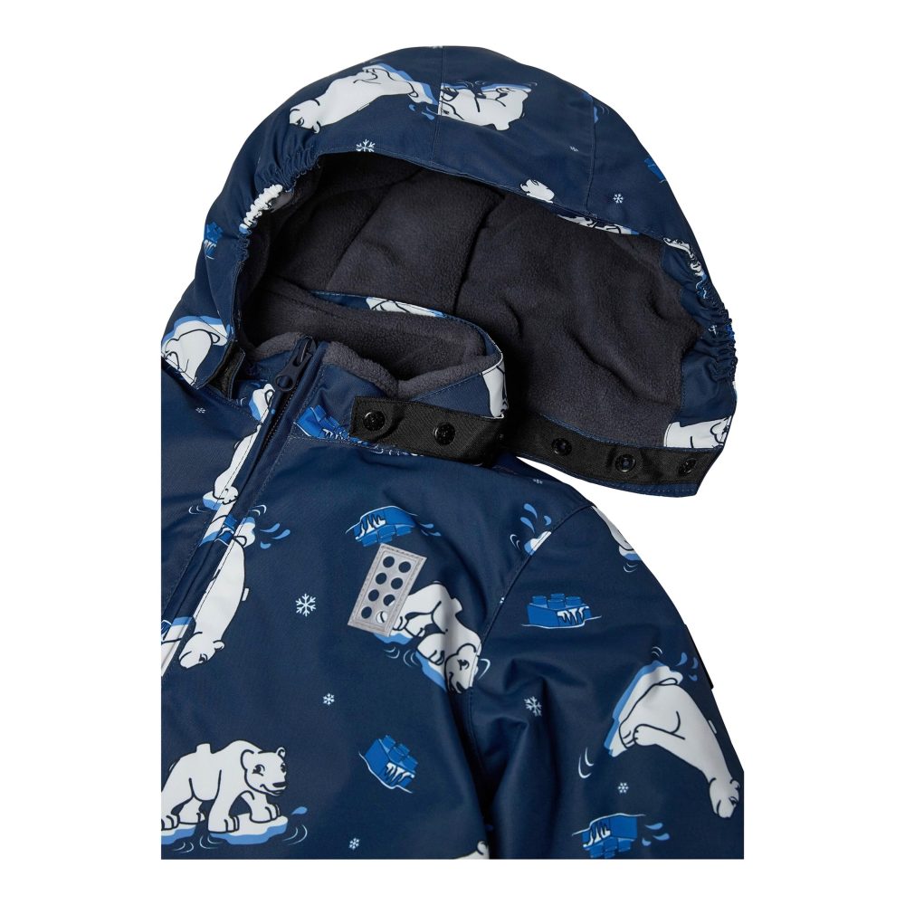 Schneeoverall mit abnehmbarer Kapuze LWJeri Eisbären