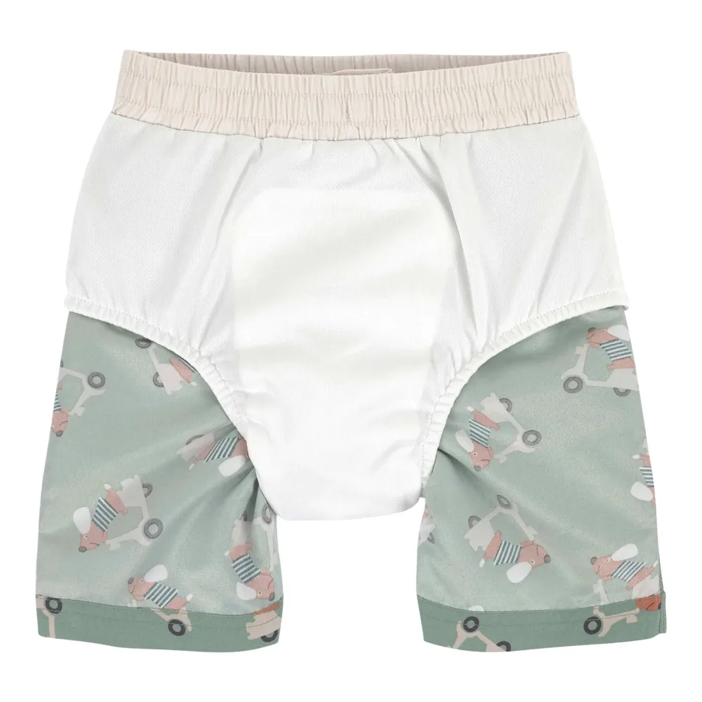 Badeshorts mit Windeleinsatz und UV-Schutz Dackel Roller