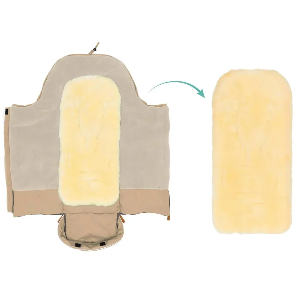 Lammfell-Fußsack Inari für Kinderwagen, Buggy