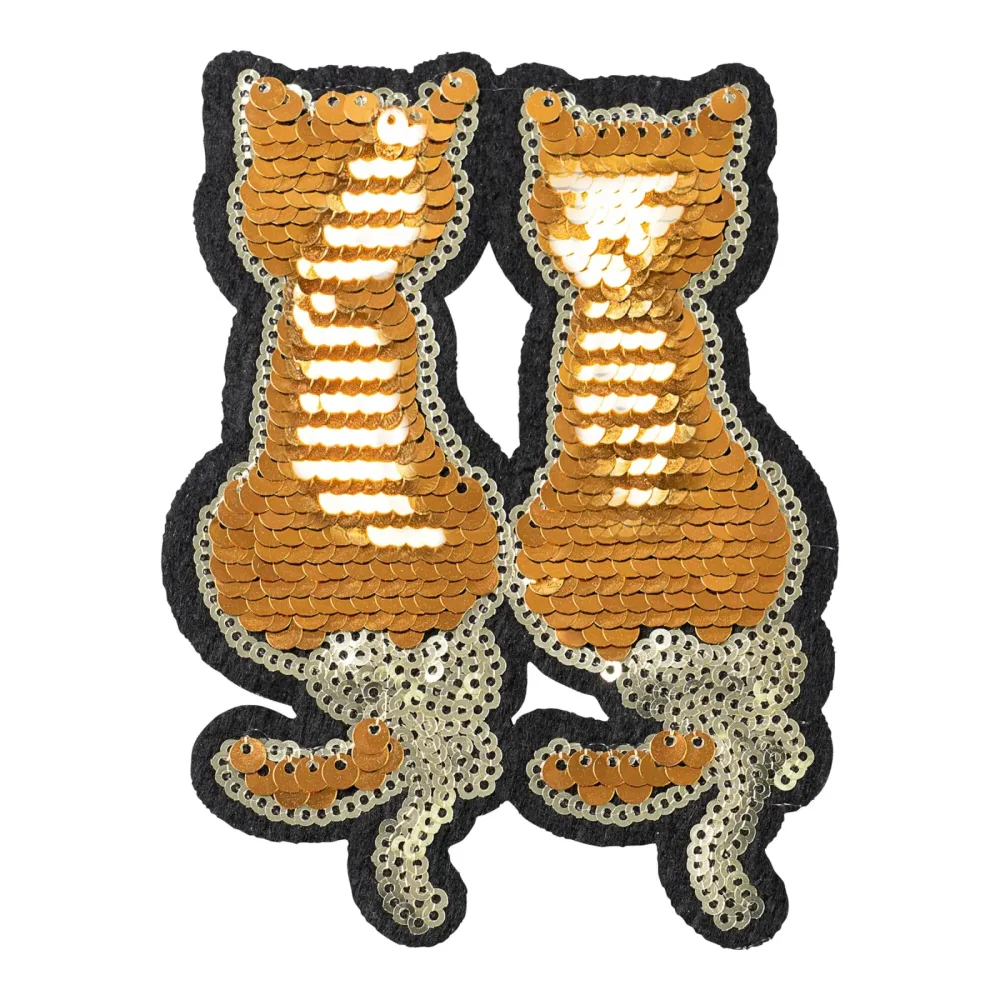 Bügelpatches ?Goldene Katze?