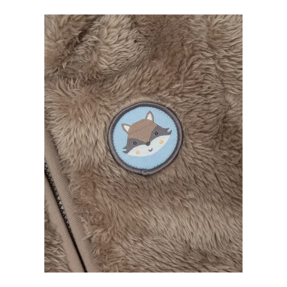 Plüschjacke Kapuze mit Ohren