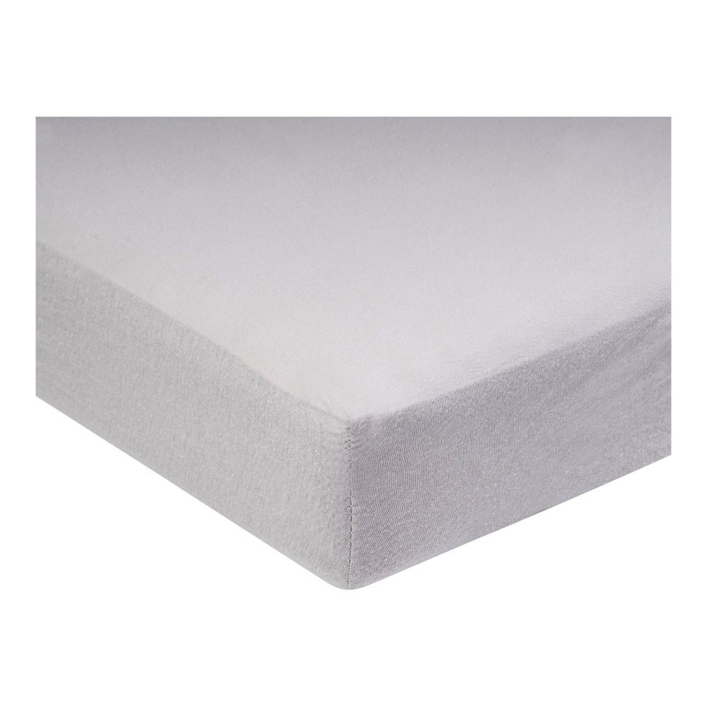 JULIUS ZÖLLNER Spannbetttuch Doppelpack Jersey hellgrau - Gr.70x140 cm
