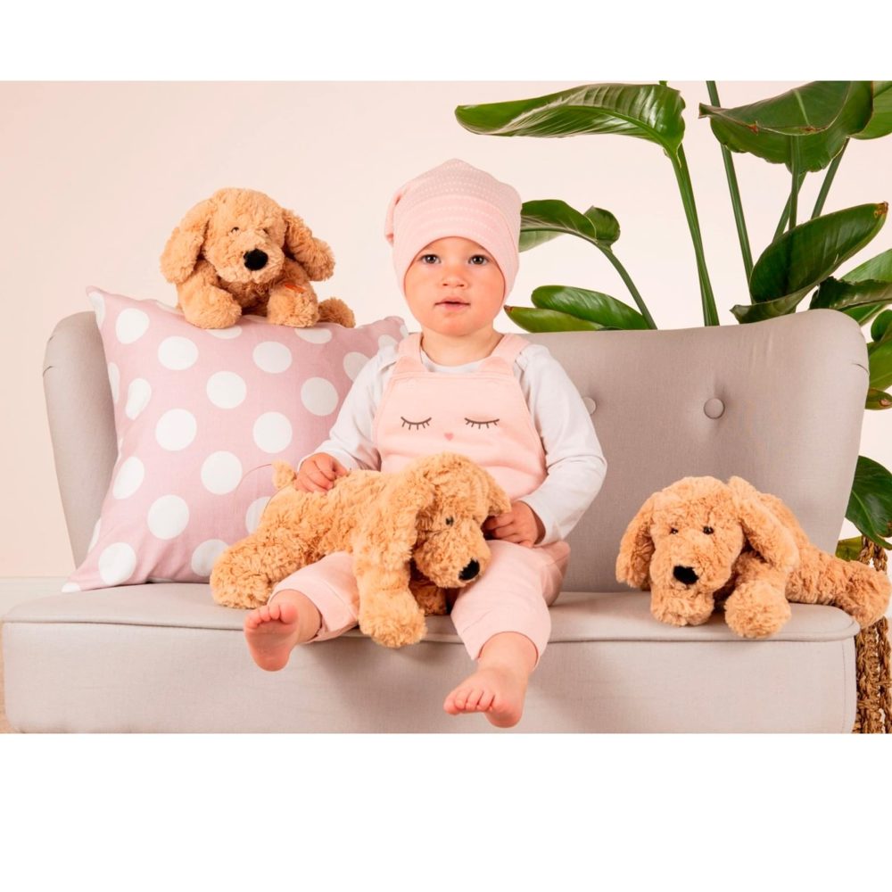 Teddy HERMANN® Schlenkerhund beige, 28 cm