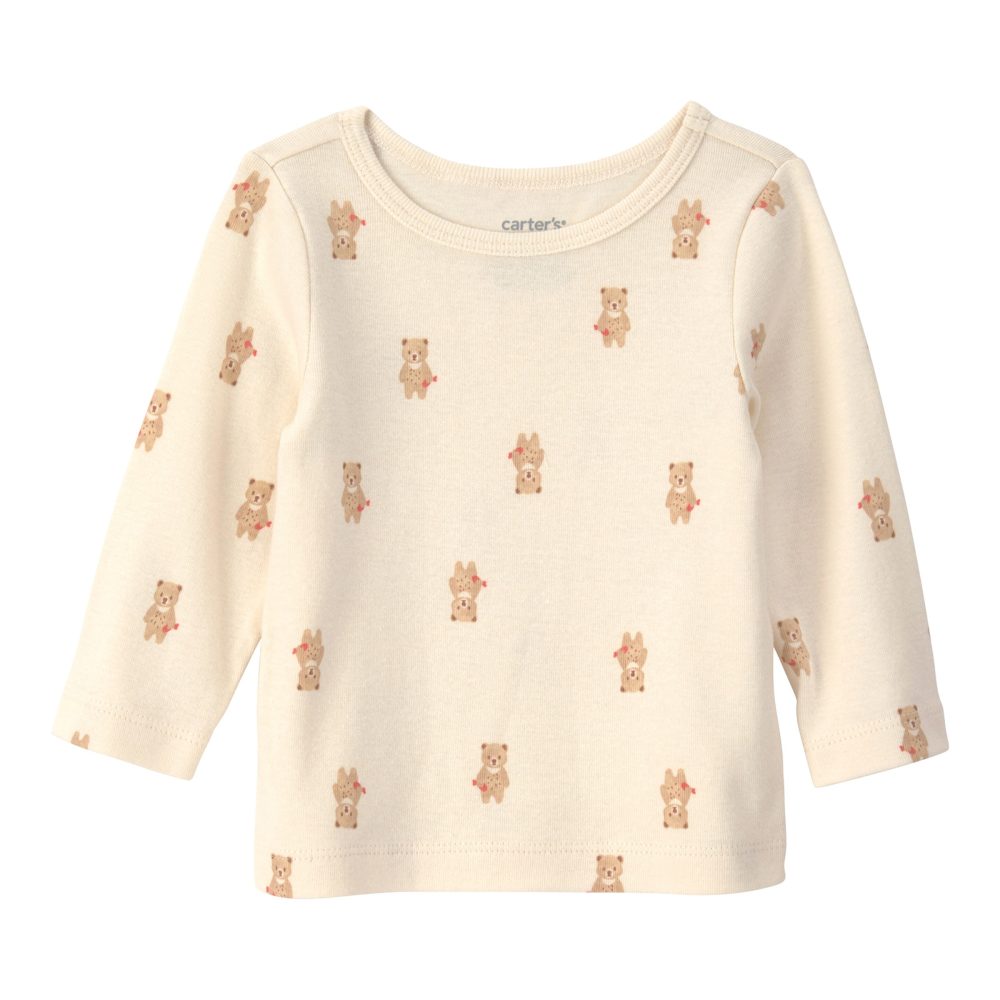 2-tlg. Set Shirt langarm und Latzhose Bären Rippqualität