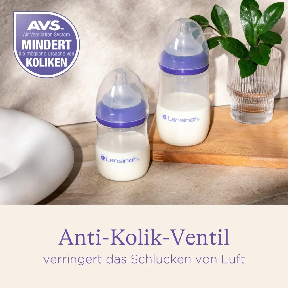 Babyflasche NaturalWave, Anti-Kolik-Weithals, Gr.M, 240 ml, ab 6M