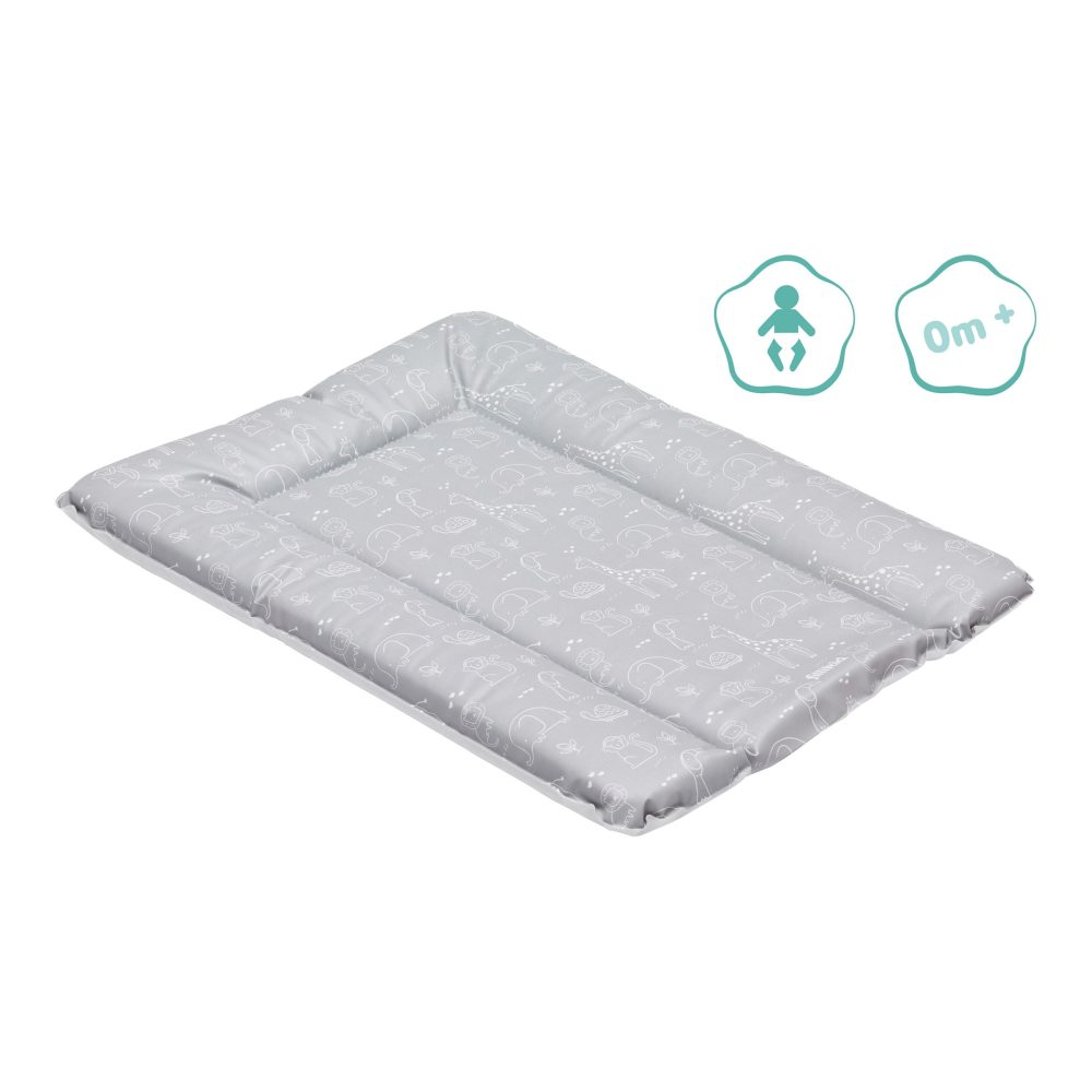 fillikid Wickelauflage Softy Safari grau 53x70 cm