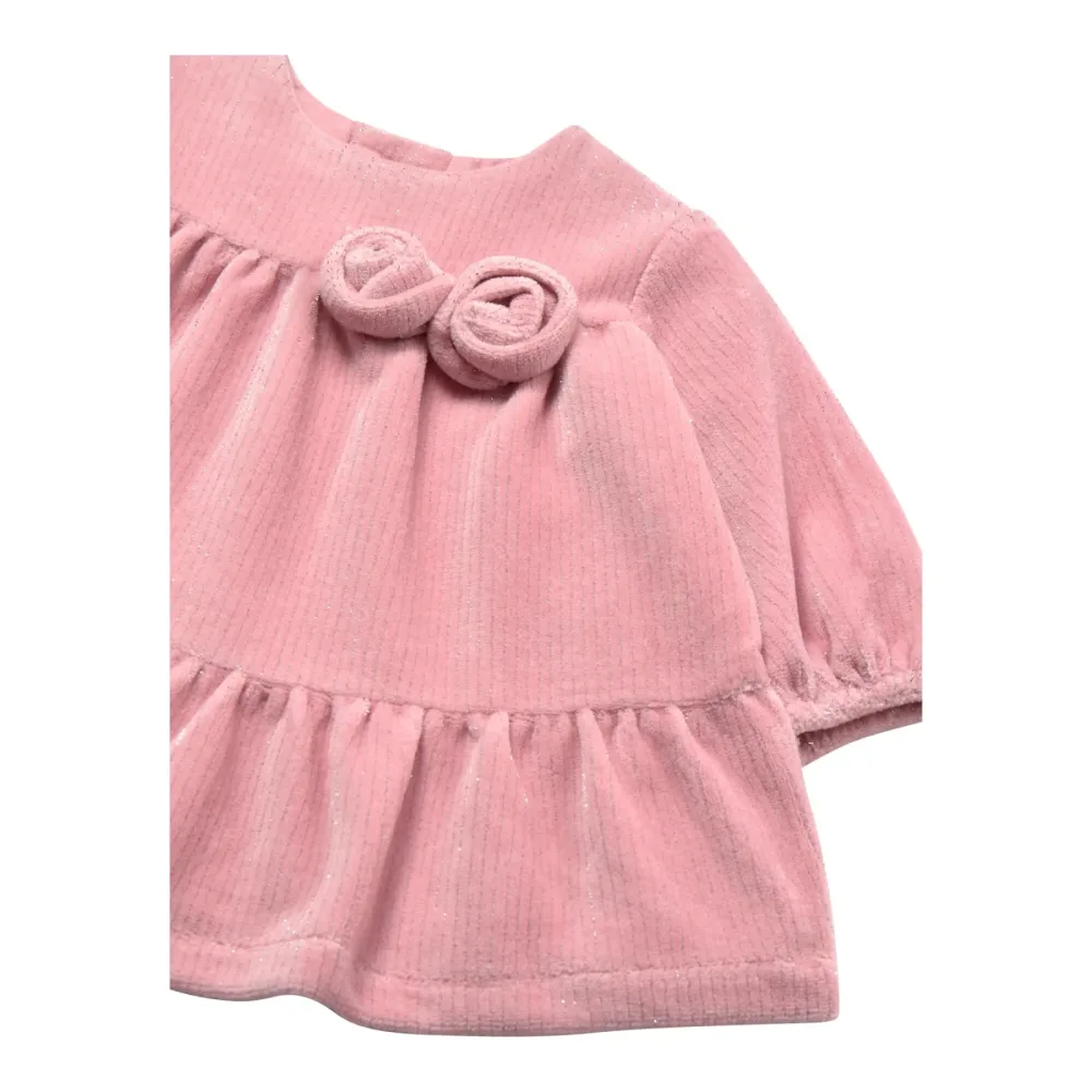Softcord-Kleid langarm Glitzer