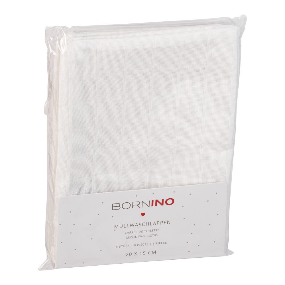 8er-Pack Mullwaschlappen 15x20 cm