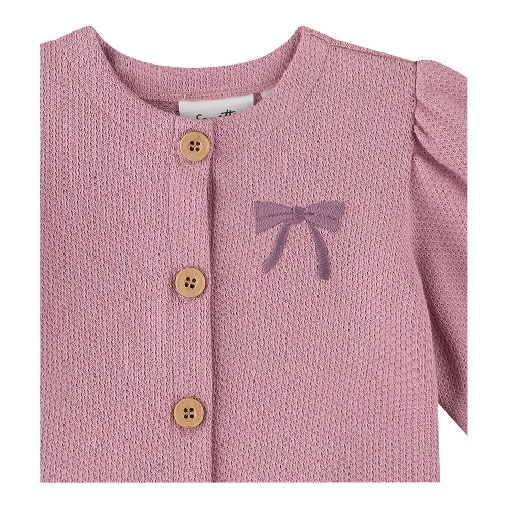 Sweatjacke Puffärmel Struktur