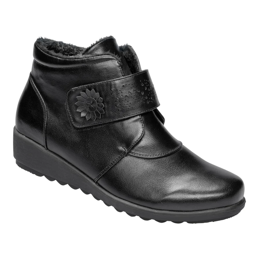 wonderwalk ?Wärme-Klettstiefelette ?Beatrice?, Größe: 40, schwarz