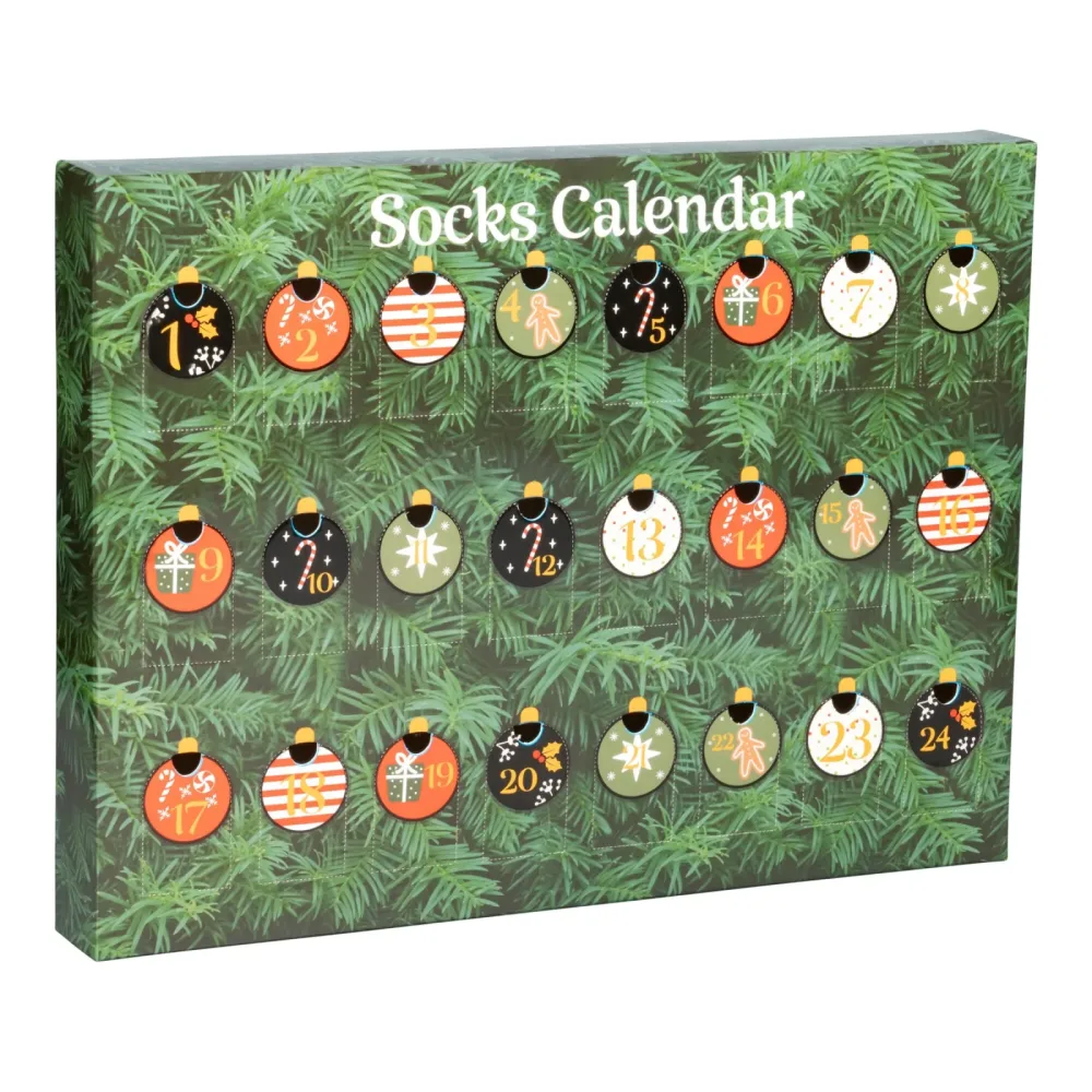 Socken-Adventskalender für Herren, 24-teilig