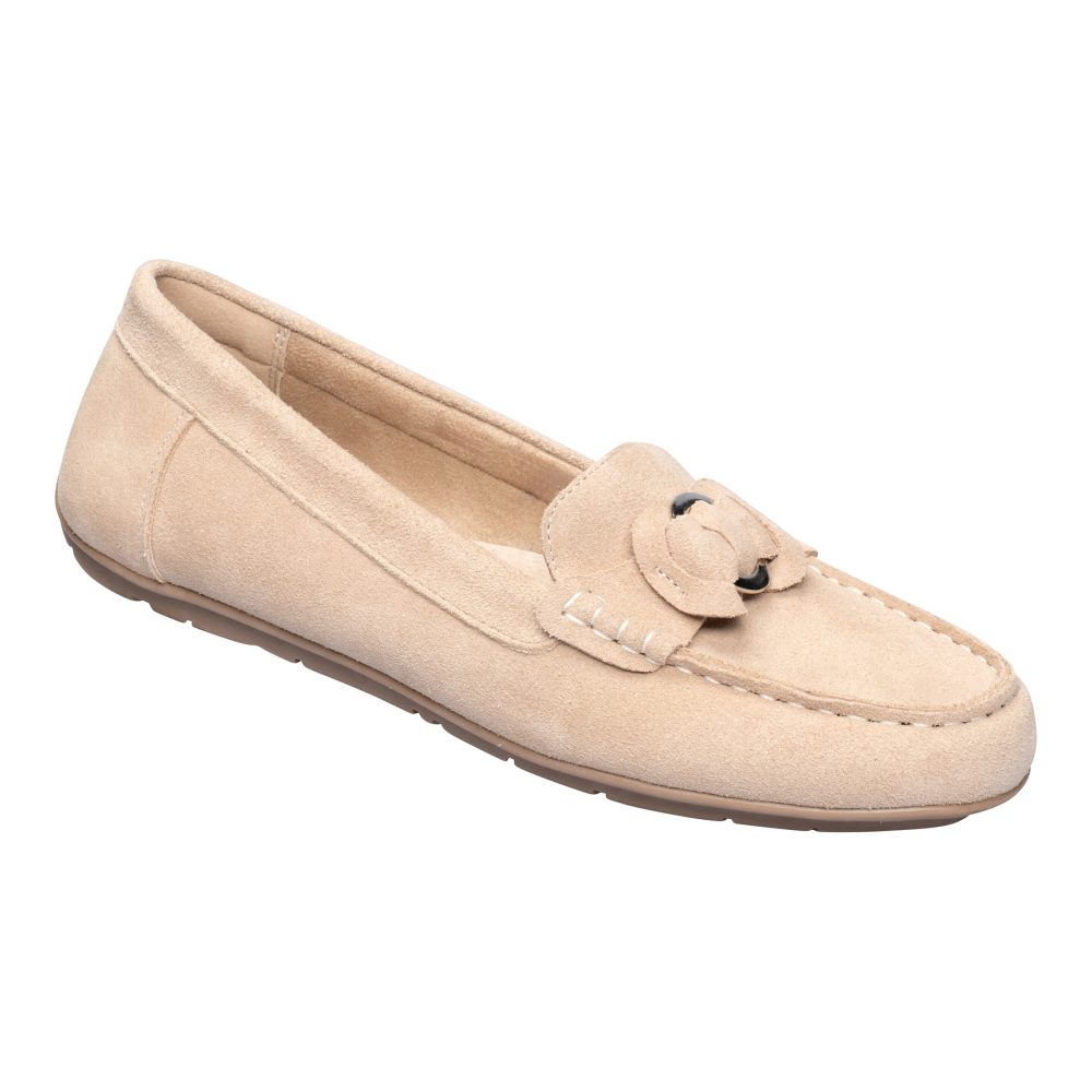 wonderwalk Komfort-Mokassin mit Leder ?Marie?, Größe: 38, beige