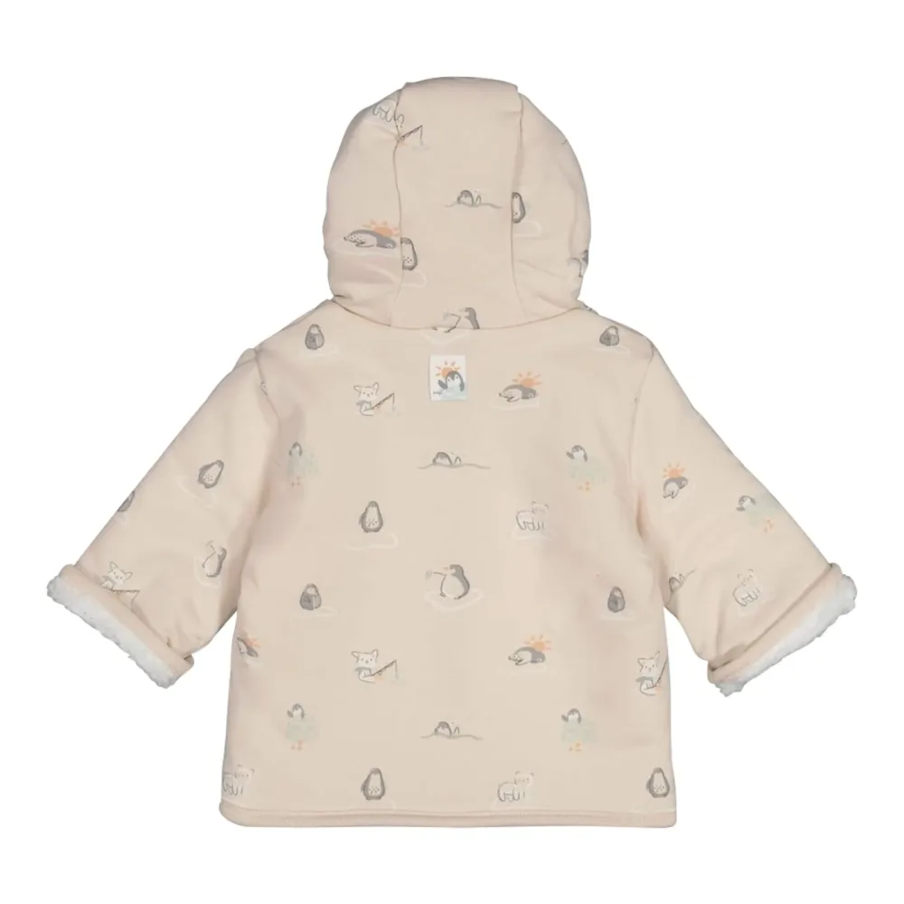 Plüsch-Wendejacke mit Kapuze Pinguine