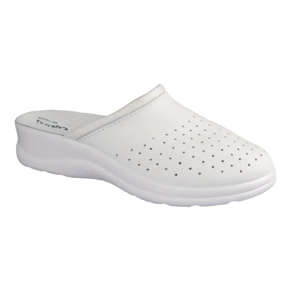 wonderwalk Pantolette mit Leder für Damen, Größe: 39, weiß