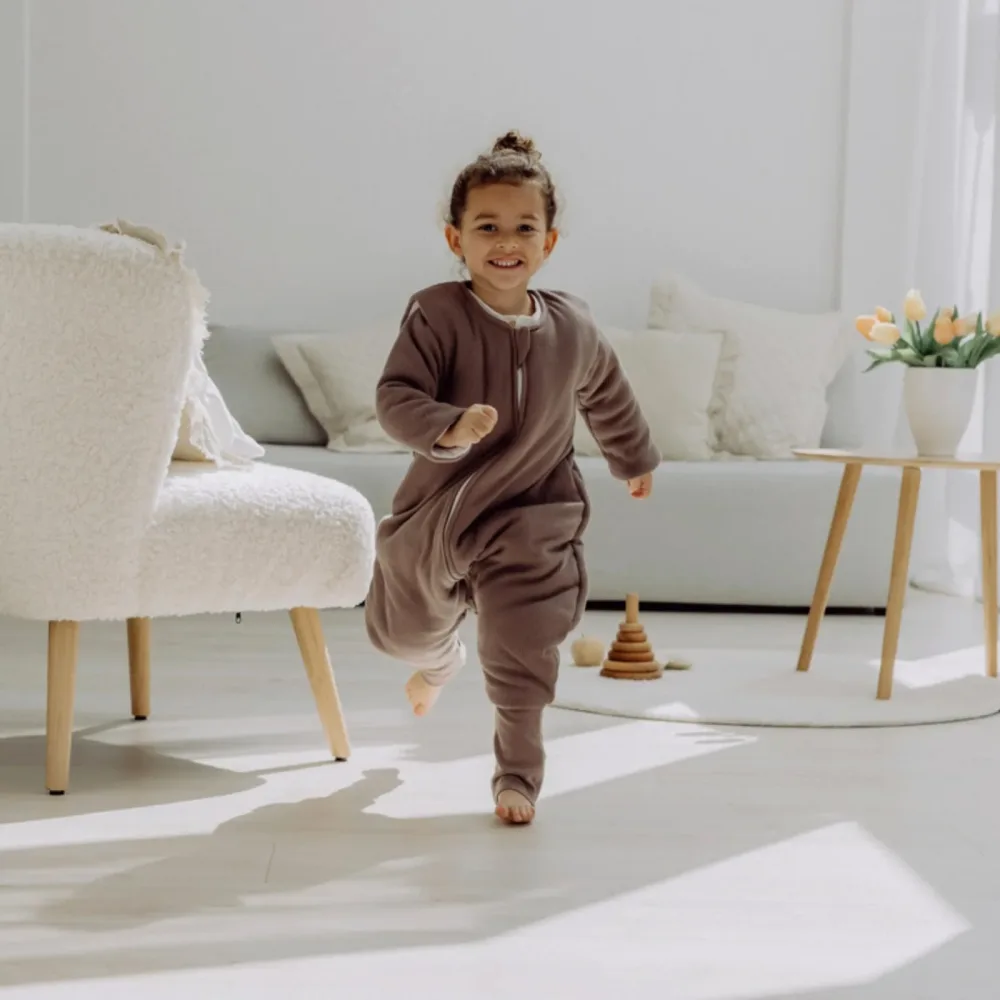Winter-Sleepoverall Essential mit abnehmbaren Ärmeln und Umschlag-Füßchen 3.5 TOG