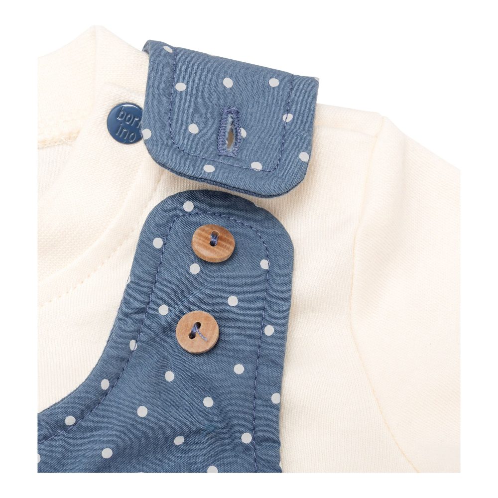 2-tlg. Set Webkleid mit Shirt Punkte