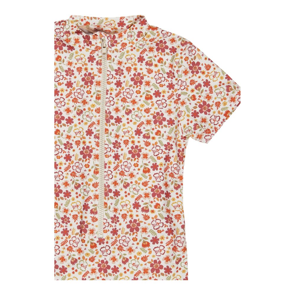 Schwimmanzug mit UV-Schutz kurz Blumen