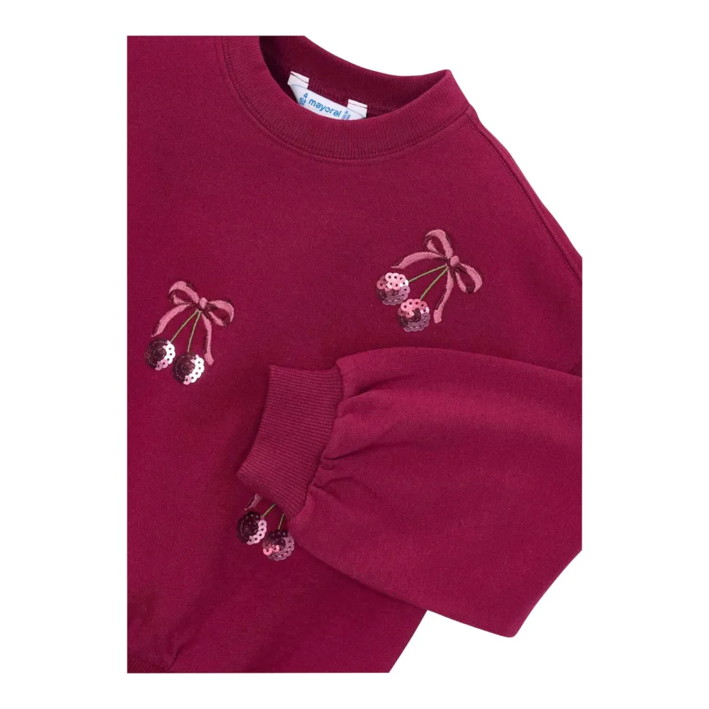 Sweatshirt Kirschen Pailletten