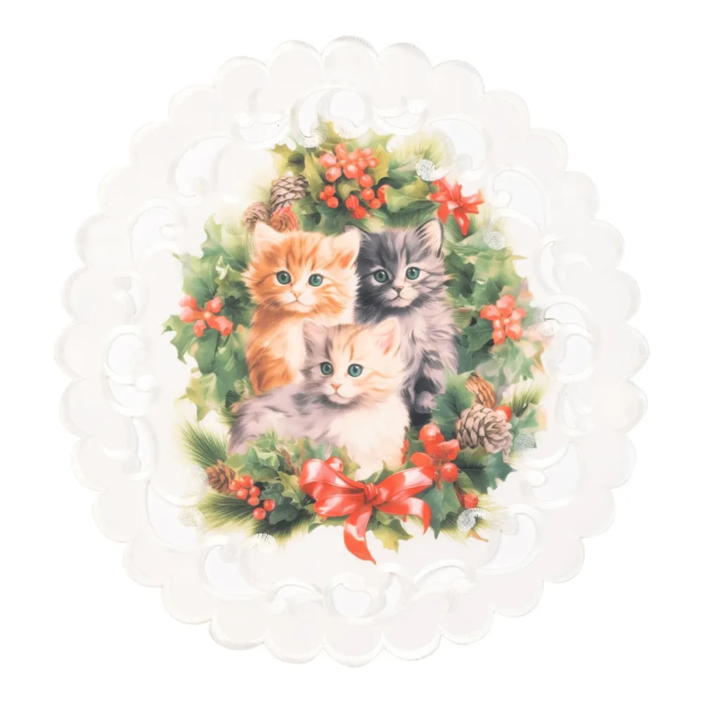 Unterdecke ?Weihnachtskätzchen?, Ø 40 cm