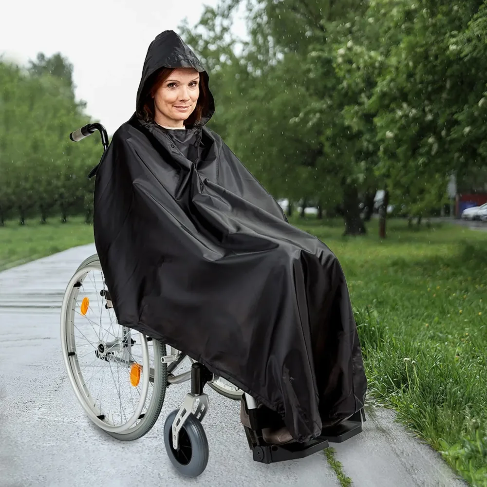 Rollstuhl-Regencape, schwarz