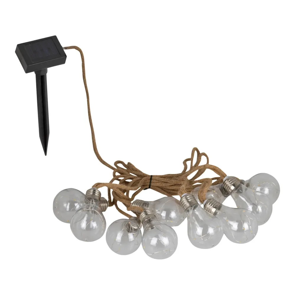 Solar-LED-Lichterkette ?Glühbirne?, 2,7 m