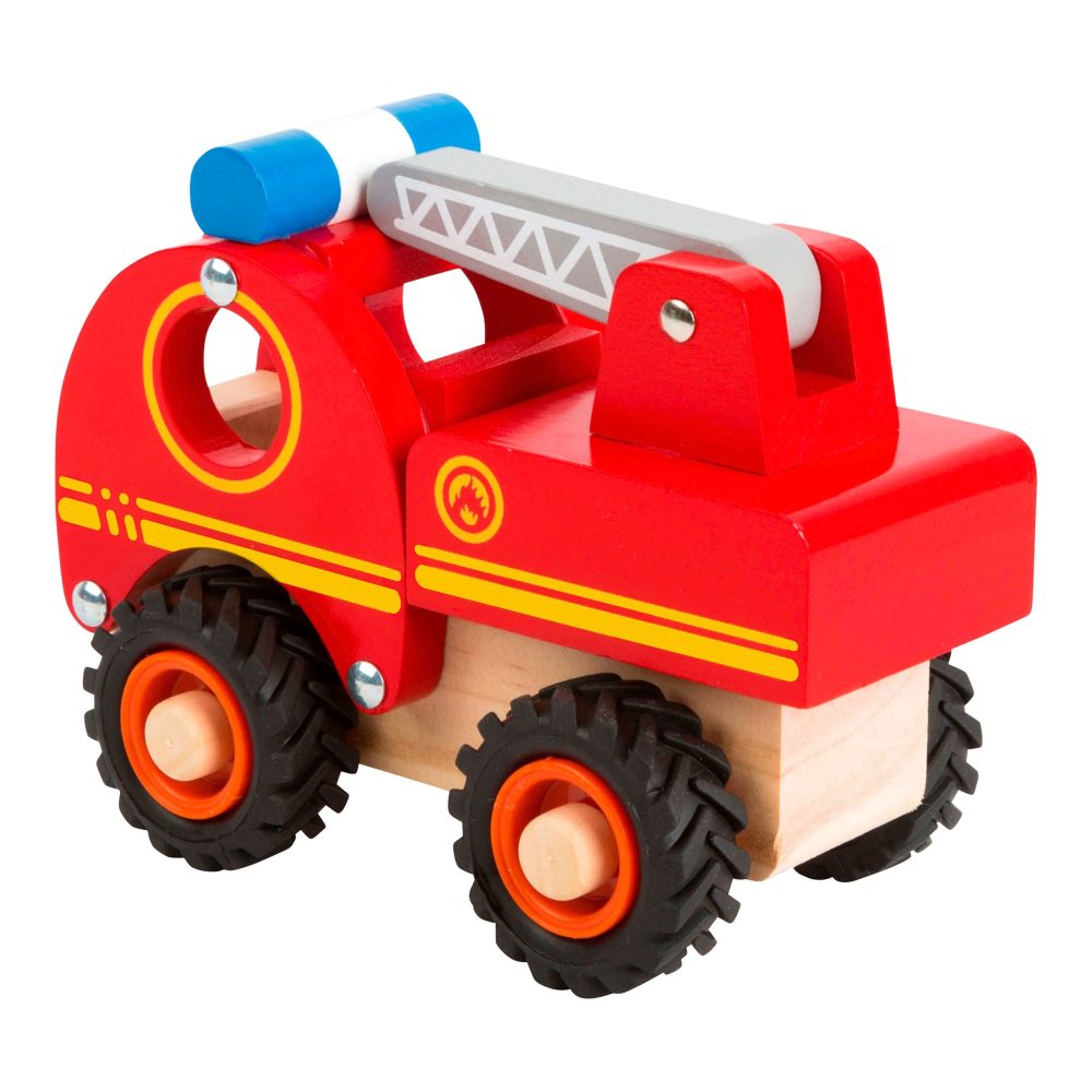 Feuerwehrfahrzeug aus Holz