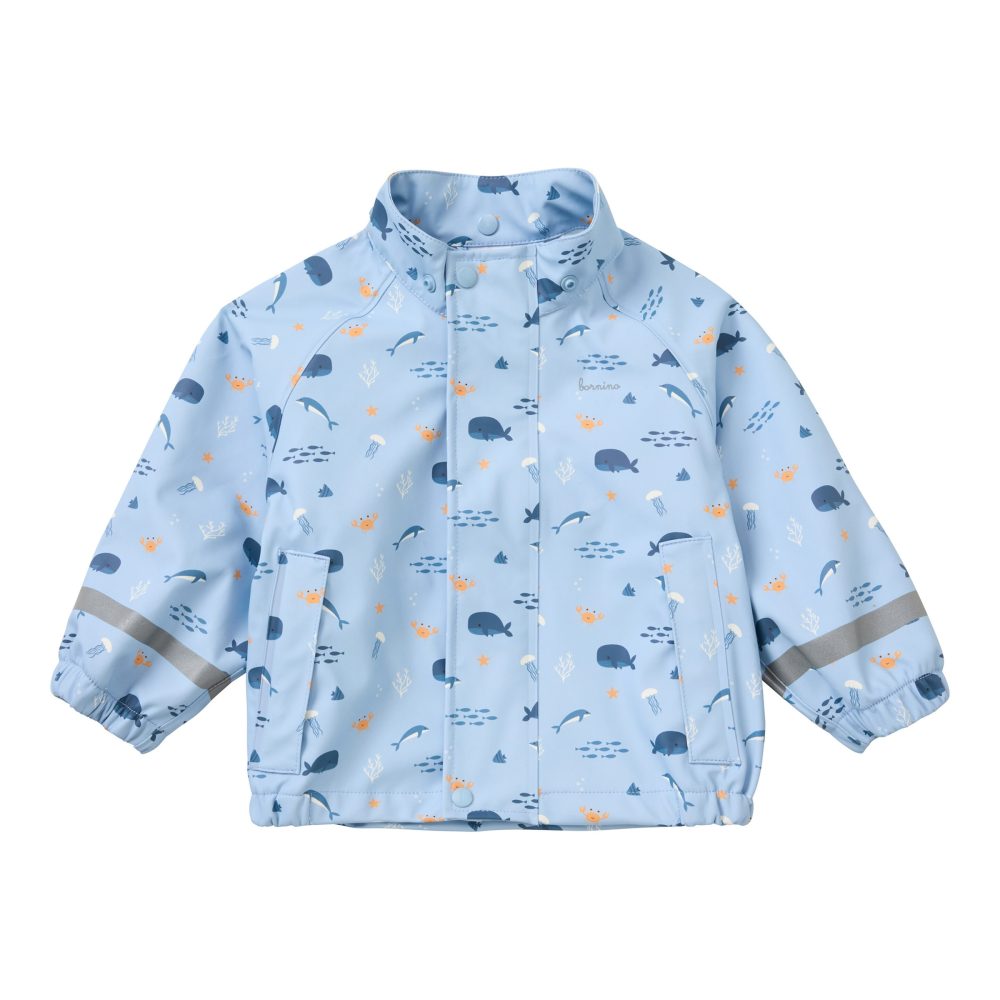 Regenjacke mit abnehmbarer Kapuze