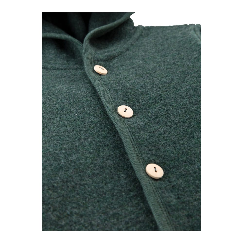 Wollfleece-Overall mit Klappbündchen aus Merinowolle