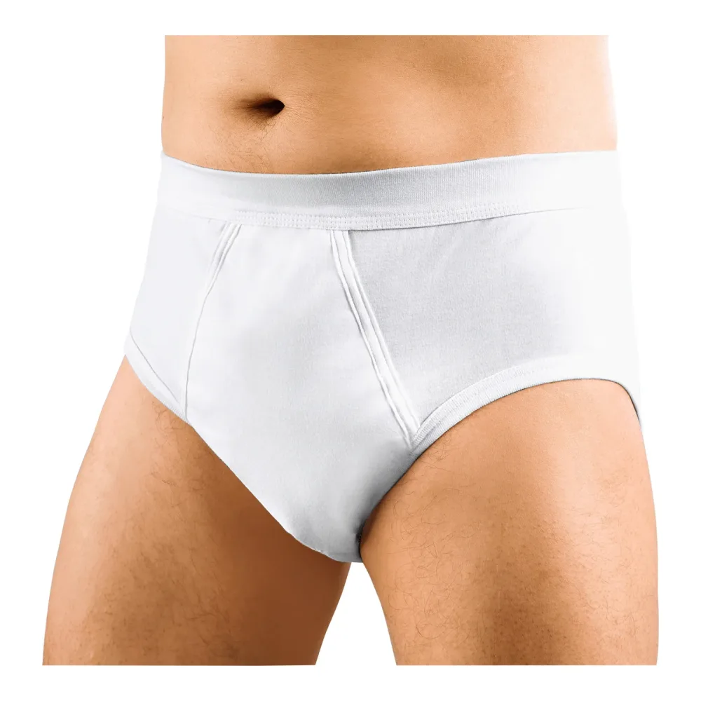 Herren-Hygiene-Slip, leicht/mittel, Größe: 6, weiß