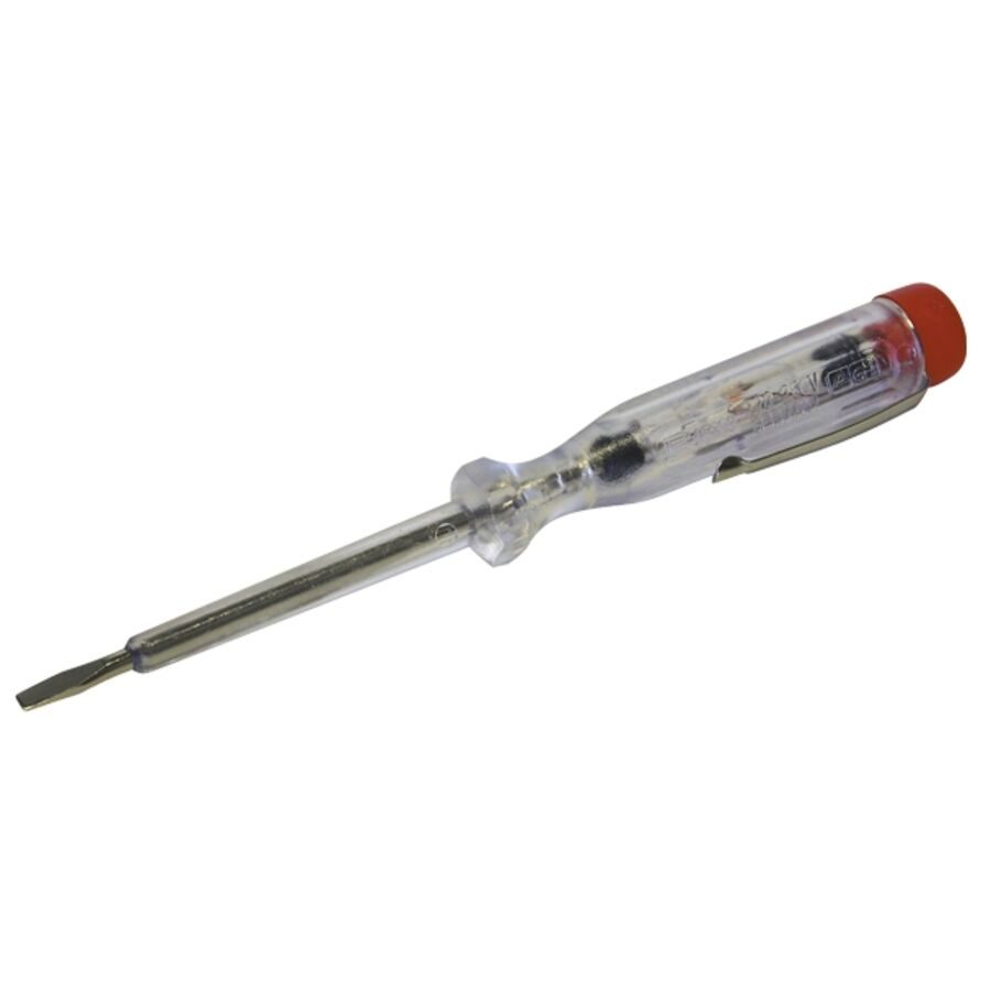 Spannungsprüfer Elektrokleinteil Silber/Transparent/Rot Stahl/Kunststoff - Farbe: silber, transparent, rot - Spannungsprüfer