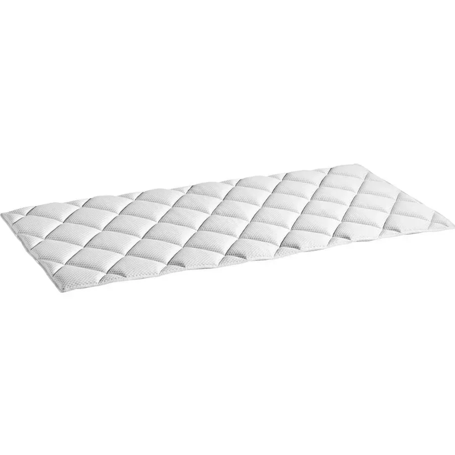 Topper topSwiss deluxe Grau/Silber Schaumstoff 180 x 200 cm 4 cm - Farbe: silbergrau - Topper