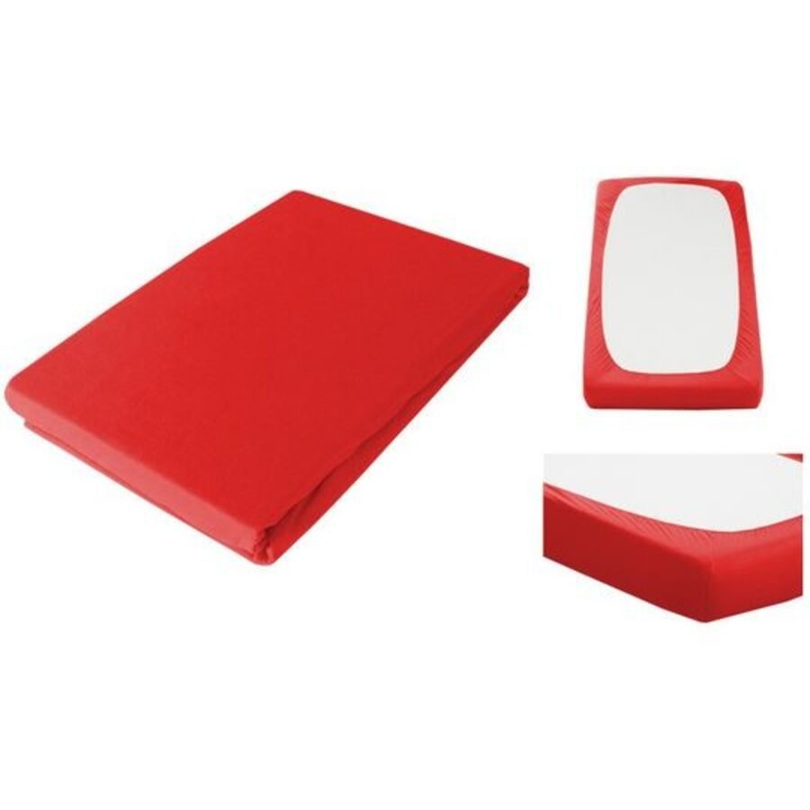Fixleintuch Frottee Fix Rot Baumwolle/Polyamid 160 cm 200 cm - Farbe: Red - Material: 80% Baumwolle, 20% Polyamid - Fixleintuch