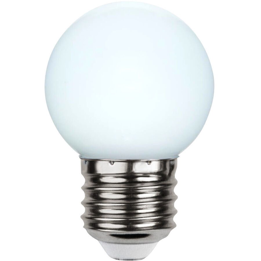 Schönenberger Leuchtmittel Bulb Outdoor Glas E27 1.2 W - Farbe: Weiss - LED - Lichtfarbe: Kaltes Tageslichtweiss - Leuchtmittel- LED Leuchtmittel