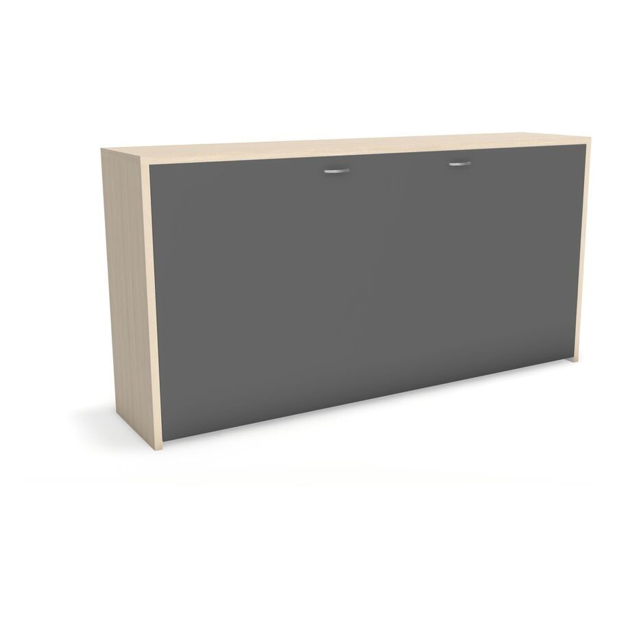 Bett Window Grau Holz/Holzwerkstoff 90 x 200 cm - Farbe: Dekor Anthrazit - Möbel Konfigurator: Traummöbel individuell zusammenstellen - Bett