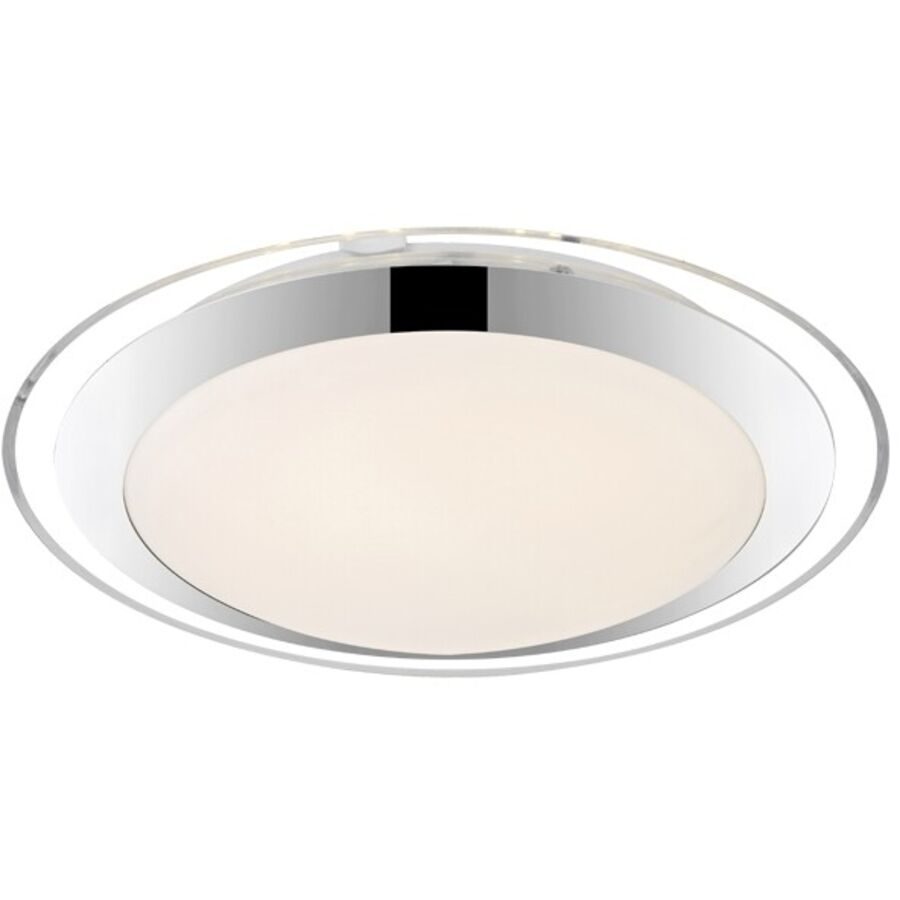 Deckenlampe Basso Weiss Kunststoff 33 cm 9 cm - Farbe: weiss opal - LED - Lichtfarbe: Warmweiss - Deckenlampe- LED Energiesparlampe