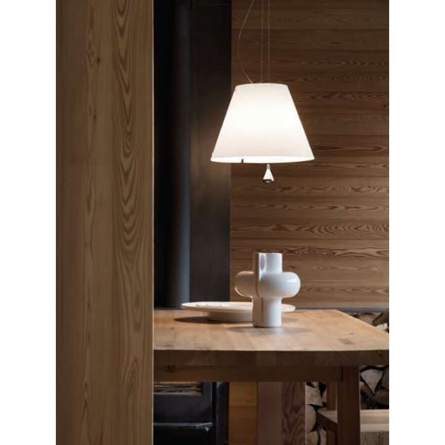 Luceplan Pendellampe Costanza Weiss Kunststoff 40 cm 40 cm - Lichtfarbe: Warmweiss - Material: Polycarbonat - Pendellampe