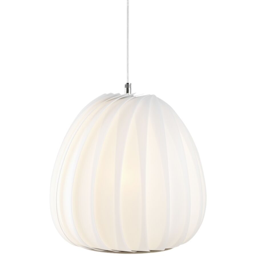 Tom Rossau Pendellampe Avellana Weiss Kunststoff 30 cm 25 cm - LED - Lichtfarbe: Extra warmweiss - Pendellampe- LED Energiesparlampe