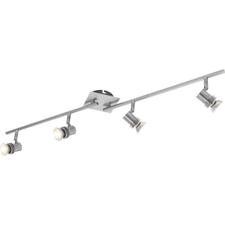 Spot Calisto Grau Metall 87 cm 14 cm - Farbe: Nickel - LED - Lichtfarbe: Warmweiss - Spot- LED Energiesparlampe