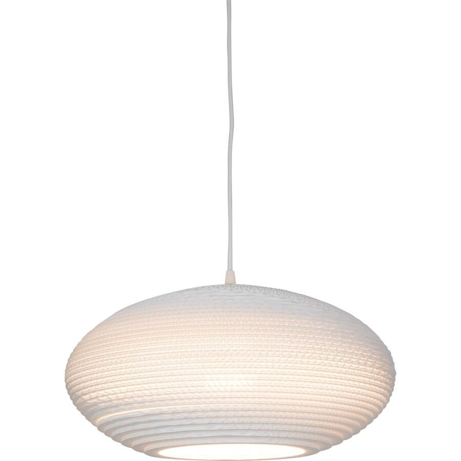 Graypants Pendellampe Disc Weiss Karton 43 cm 19 cm - Material: Pappelholz - Pendellampe
