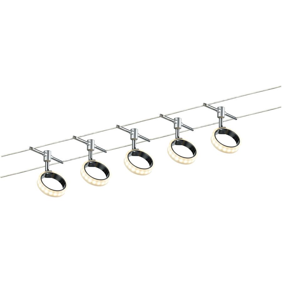 System Oria Grau Kunststoff/Metall 18.8 cm - Farbe: chrom - LED - Lichtfarbe: Warmweiss - Material: Metall/Kunststoff - System- LED Energiesparlampe