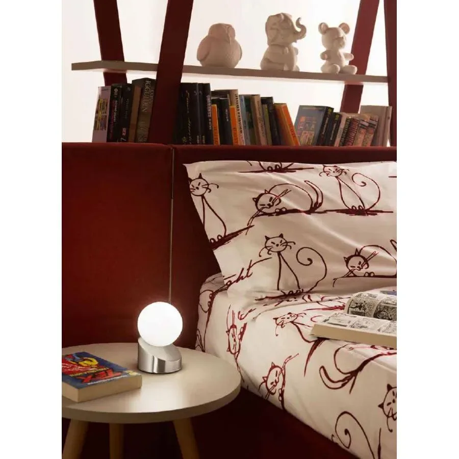 Tischlampe Gravity Silber Glas/Metall 10 cm 15 cm - LED - Lichtfarbe: Warmweiss - Material: Metall/Opalglas - Tischlampe- LED Energiesparlampe