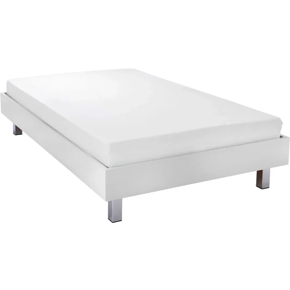 Modular Bett Smart Weiss MDF/Stahl 140 x 200 cm - Material: Holzwerkstoff, Stahl - Schweizer Möbelhersteller - Bett